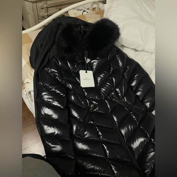 NWT Moncler Fulmarre Faux Fur-Trim Jacket - Picture 5 of 14